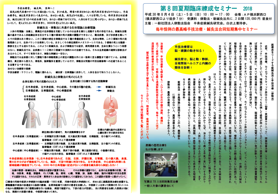 第８回　夏期臨床練成セミナー開催